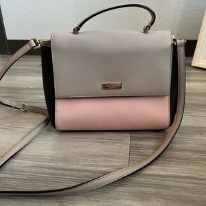 Kate Spade New York One Size Leather Satchel Tan Pink Black